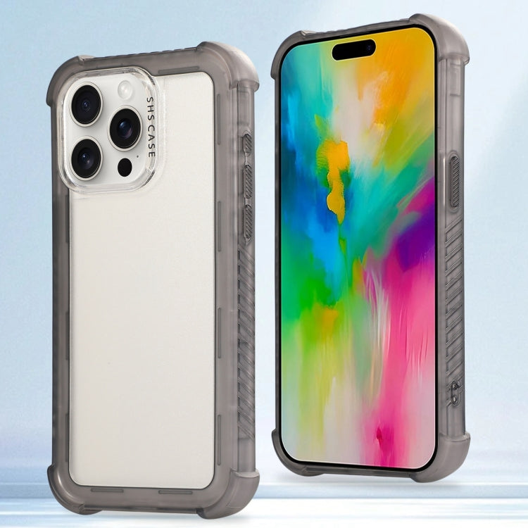 Transparent Matte TPU Hybrid PC 3-in-1 Phone Case, For iPhone 16 Pro Max, For iPhone 16 Pro, For iPhone 16 Plus, For iPhone 16, For iPhone 15 Pro Max, For iPhone 15 Pro, For iPhone 15 Plus, For iPhone 15