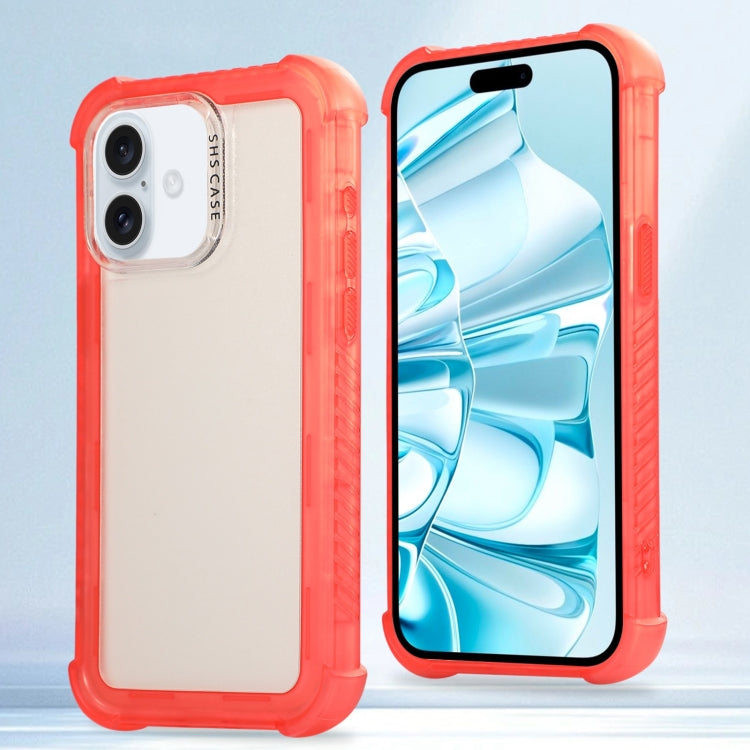 Transparent Matte TPU Hybrid PC 3-in-1 Phone Case, For iPhone 16 Pro Max, For iPhone 16 Pro, For iPhone 16 Plus, For iPhone 16, For iPhone 15 Pro Max, For iPhone 15 Pro, For iPhone 15 Plus, For iPhone 15