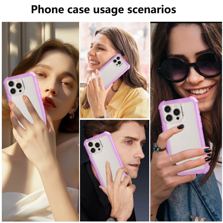 Transparent Matte TPU Hybrid PC 3-in-1 Phone Case, For iPhone 14 Plus, For iPhone 14, For iPhone 14 Pro, For iPhone 14 Pro Max, For iPhone 13