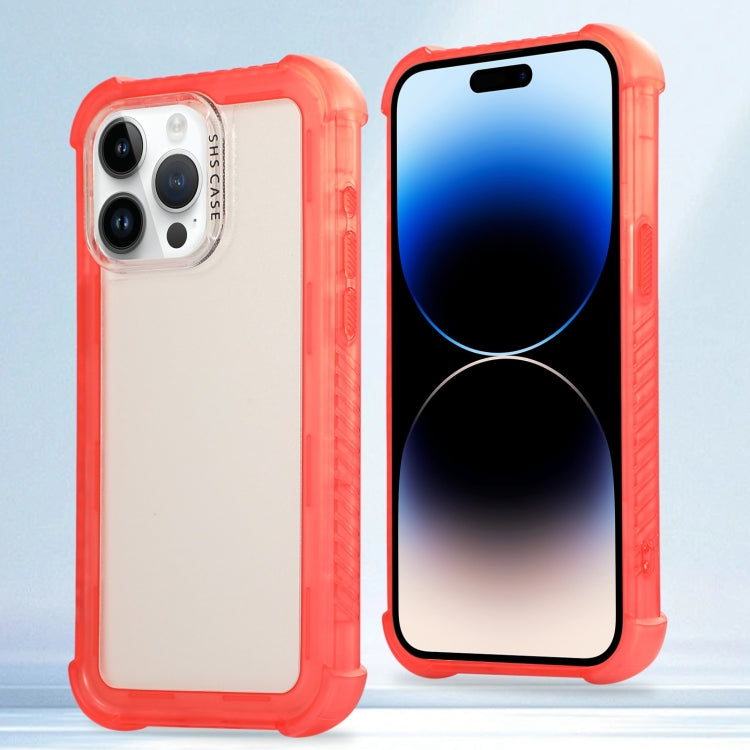 Transparent Matte TPU Hybrid PC 3-in-1 Phone Case, For iPhone 14 Plus, For iPhone 14, For iPhone 14 Pro, For iPhone 14 Pro Max, For iPhone 13