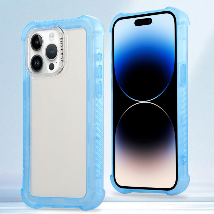 Transparent Matte TPU Hybrid PC 3-in-1 Phone Case, For iPhone 14 Plus, For iPhone 14, For iPhone 14 Pro, For iPhone 14 Pro Max, For iPhone 13