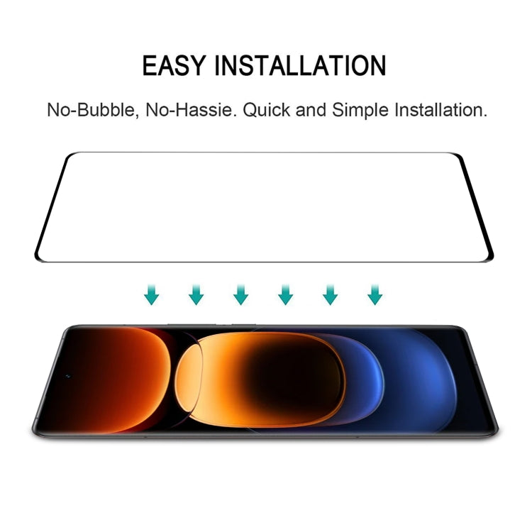 Edge Glue 9H HD 3D Curved Edge Tempered Glass Film, For vivo iQOO 13, For vivo V40 Pro / T3 Ultra, For vivo T3 Pro 5G / iQOO Z9s / Z9s Pro