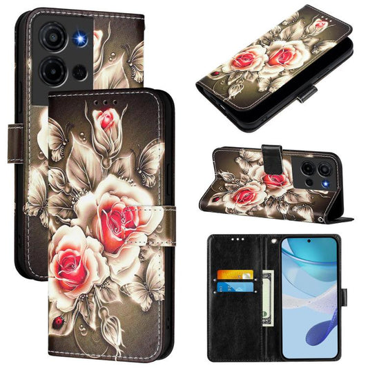 Colored Drawing Pattern Plain Weave Leather Phone Case, For TCL K32 / K33 5G, For TCL 605 / 60 SE, For TCL 50 Pro NxtPaper, For TCL 50 LE 5G, For TCL 40 XL / 40T T608DL, For TCL 30 XL T701DL