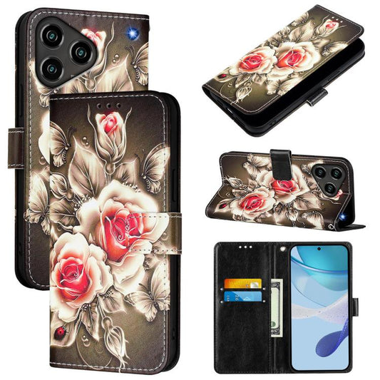 Colored Drawing Pattern Plain Weave Leather Phone Case, For ZTE Blade A76 4G, For ZTE nubia S 5G A403ZT, For ZTE Blade V70 Vita / nubia V70 Design, For ZTE Blade V70 Design, For ZTE Blade A35 Lite / A35 Core, For ZTE Blade A75 5G / Nubia Focus
