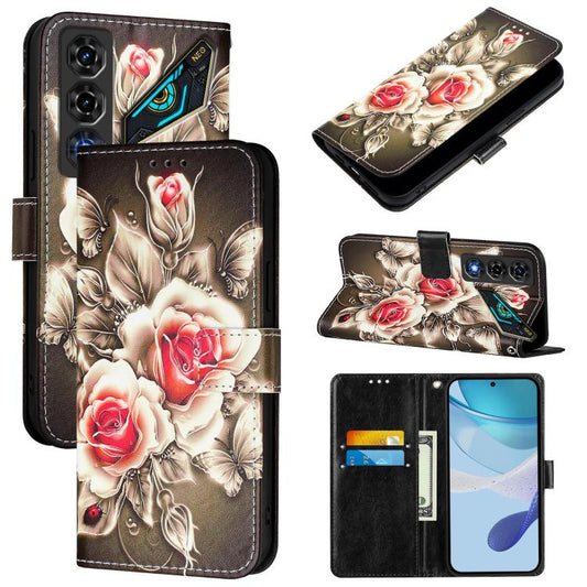 Colored Drawing Pattern Plain Weave Leather Phone Case, For ZTE nubia Neo 5 5G, For ZTE nubia Neo 5 GT 5G, For ZTE nubia P7 Pro 5G / Optus X Value 5G, For ZTE nubia P9 Pro 5G / Optus X Pro 2 5G, For ZTE nubia RedMagic 11 Air