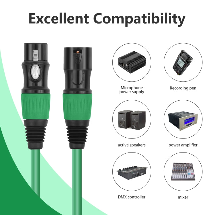 4 Color / Set JC1015 XLR 3pin Male to Female Audio Cable, 1m, 1.8m