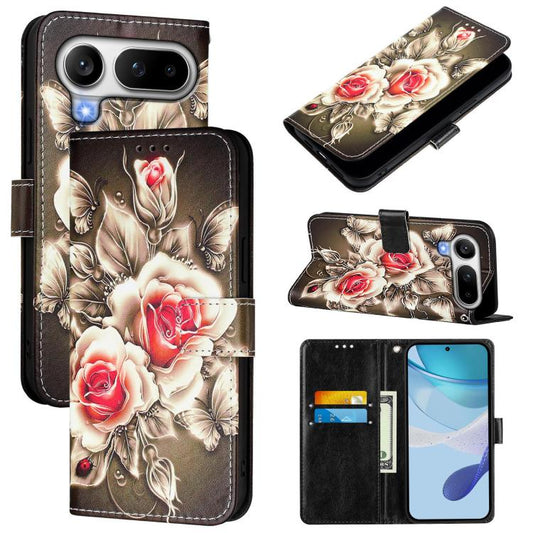 Colored Drawing Pattern Plain Weave Leather Phone Case, For Honor Magic8 Pro Air, For Honor X8d 4G, For Honor Magic8 Pro, For Honor Magic8, For Honor GT, For Honor X9c Smart 5G
