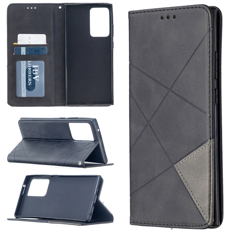 Rhombus Texture Horizontal Flip Magnetic Leather Case with Holder & Card Slots & Wallet, For Samsung Galaxy Note 20 Ultra, For Samsung Galaxy Note 20