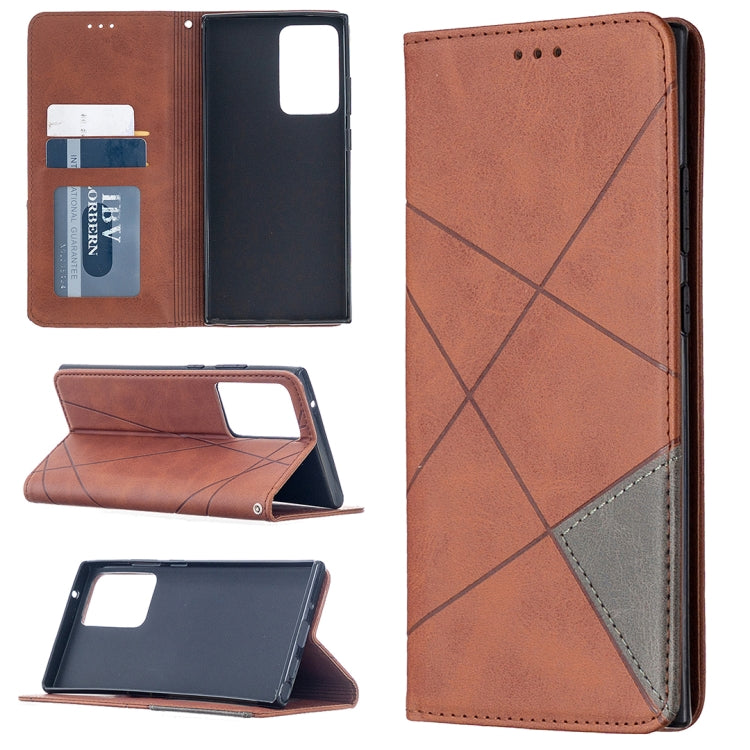 Rhombus Texture Horizontal Flip Magnetic Leather Case with Holder & Card Slots & Wallet, For Samsung Galaxy Note 20 Ultra, For Samsung Galaxy Note 20