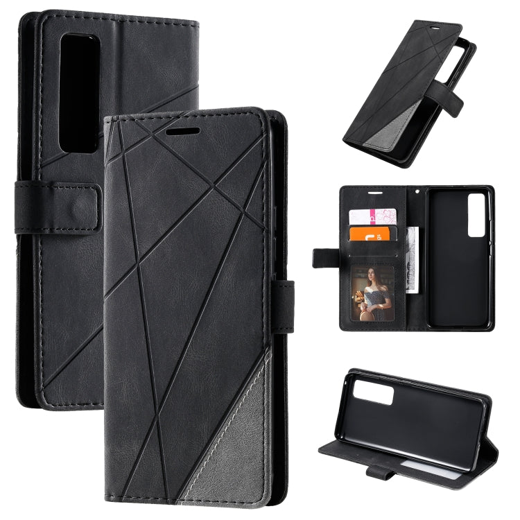 Skin Feel Splicing Horizontal Flip Leather Case with Holder & Card Slots & Wallet & Photo Frame, For Huawei nova 7 Pro 5G