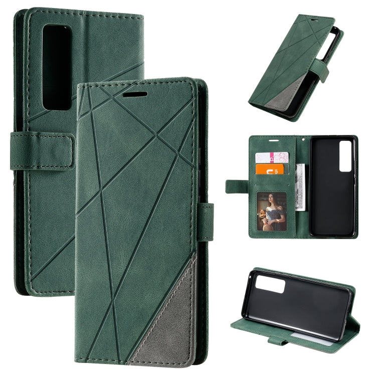 Skin Feel Splicing Horizontal Flip Leather Case with Holder & Card Slots & Wallet & Photo Frame, For Huawei nova 7 Pro 5G