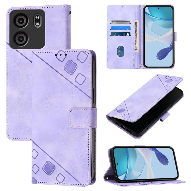 Skin-feel Embossed Leather Phone Case, For BLU G95, For BLU Bold N4, For BLU View 5 Pro, For BLU View 5, For BLU View Speed 5G
