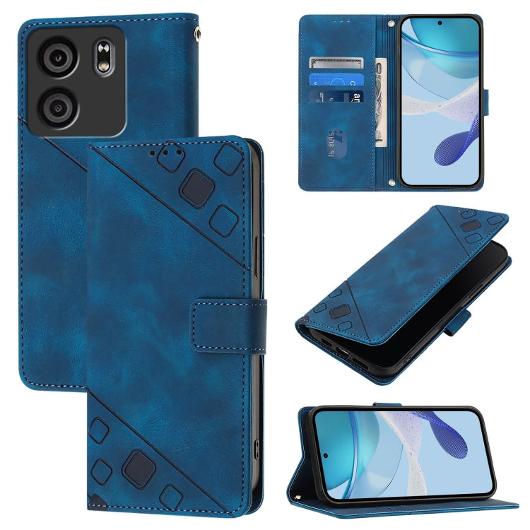 Skin-feel Embossed Leather Phone Case, For BLU G95, For BLU Bold N4, For BLU View 5 Pro, For BLU View 5, For BLU View Speed 5G