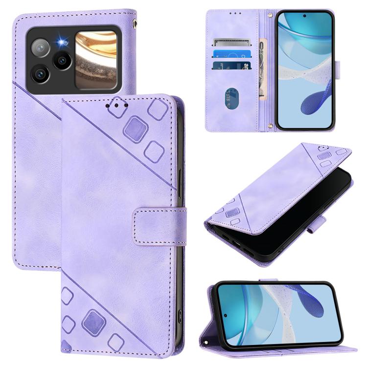 Skin-feel Embossed Leather Phone Case, For BLU G95, For BLU Bold N4, For BLU View 5 Pro, For BLU View 5, For BLU View Speed 5G