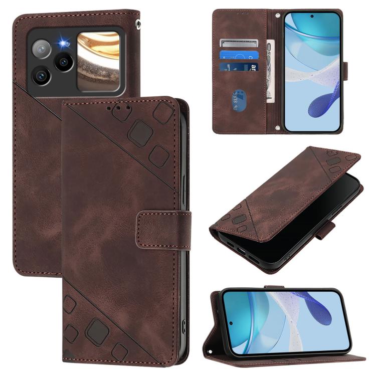 Skin-feel Embossed Leather Phone Case, For BLU G95, For BLU Bold N4, For BLU View 5 Pro, For BLU View 5, For BLU View Speed 5G