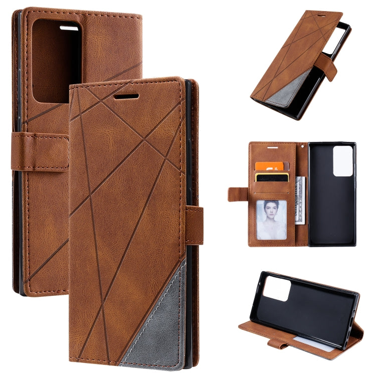 Skin Feel Splicing Horizontal Flip Leather Case with Holder & Card Slots & Wallet & Photo Frame, For Samsung Galaxy A20s, For Samsung Galaxy A70s, For Samsung Galaxy Note 8, For Samsung Galaxy A21s, For Samsung Galaxy Note20 Ultra                      ...