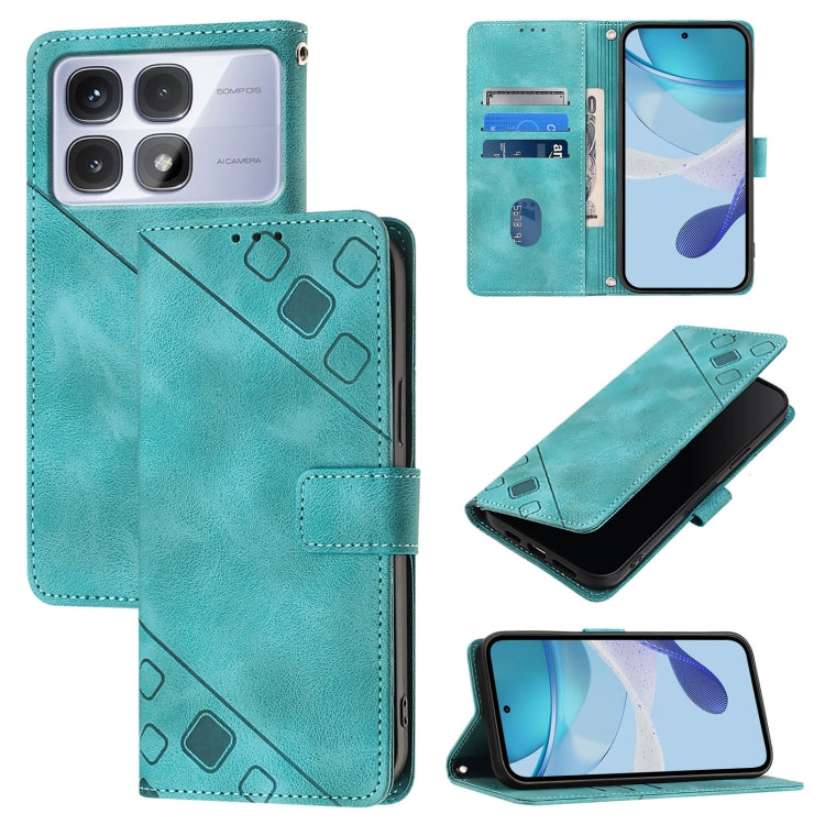 Skin-feel Embossed Leather Phone Case, For Redmi K70 Ultra 5G Global, For Redmi 13 4G