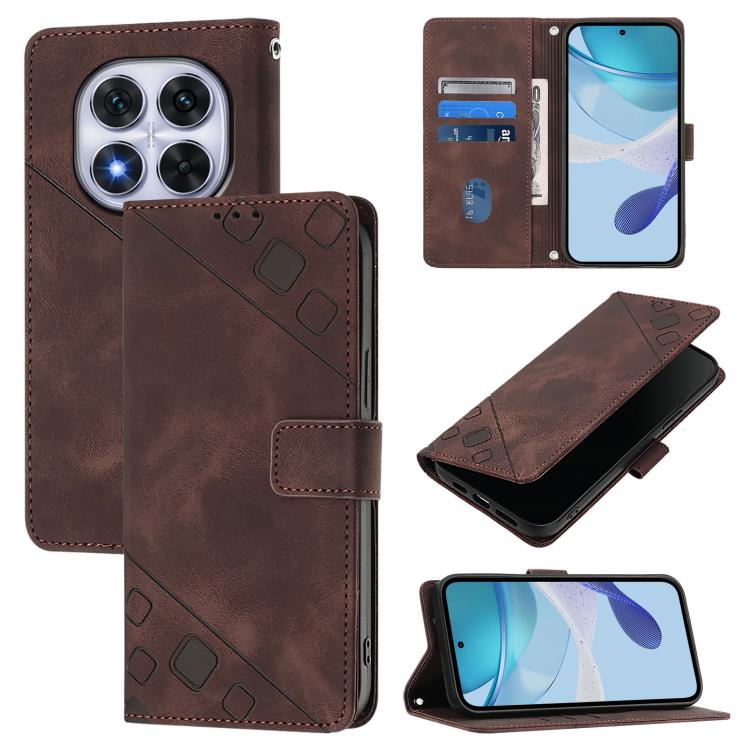 Skin-feel Embossed Leather Phone Case, For Redmi 15 5G Global / 15 4G SEA, For Redmi 15 5G / 4G EU 171mm, For Redmi Note 14 4G 164.84mm, For Redmi K80 5G / K80 Pro 5G, For Redmi Note 14 Pro 4G, For Redmi Note 14 4G 163.25mm, For Redmi Note 14 5G Global...