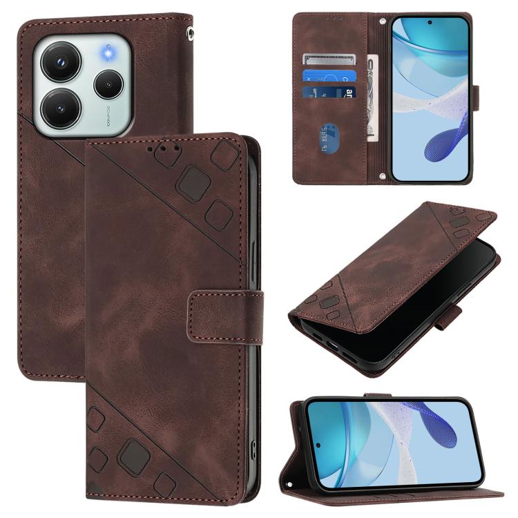 Skin-feel Embossed Leather Phone Case, For Redmi 15 5G Global / 15 4G SEA, For Redmi 15 5G / 4G EU 171mm, For Redmi Note 14 4G 164.84mm, For Redmi K80 5G / K80 Pro 5G, For Redmi Note 14 Pro 4G, For Redmi Note 14 4G 163.25mm, For Redmi Note 14 5G Global...