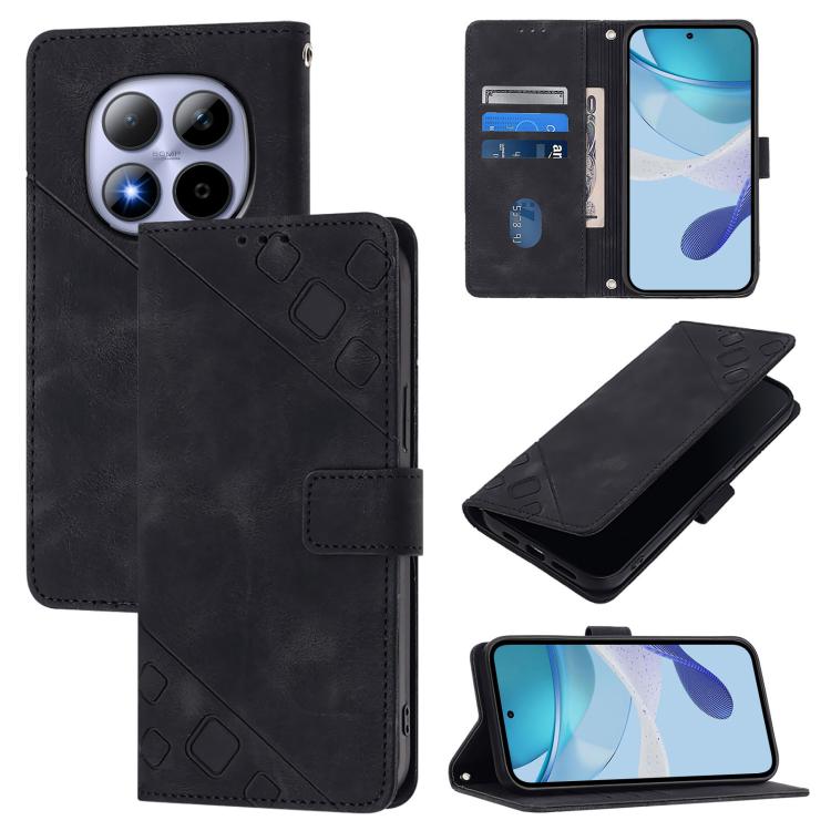 Skin-feel Embossed Leather Phone Case, For Redmi K90 Max 5G, For Redmi A7 Pro 5G 171mm / Poco C81, For Redmi 15a 5G Global, For Redmi A5 4G 171.7mm / Poco C71 4G, For Redmi Turbo 5 5G Global / Poco X8 Pro, For Redmi Note 15 Pro+ 5G Global 163.3mm      ...