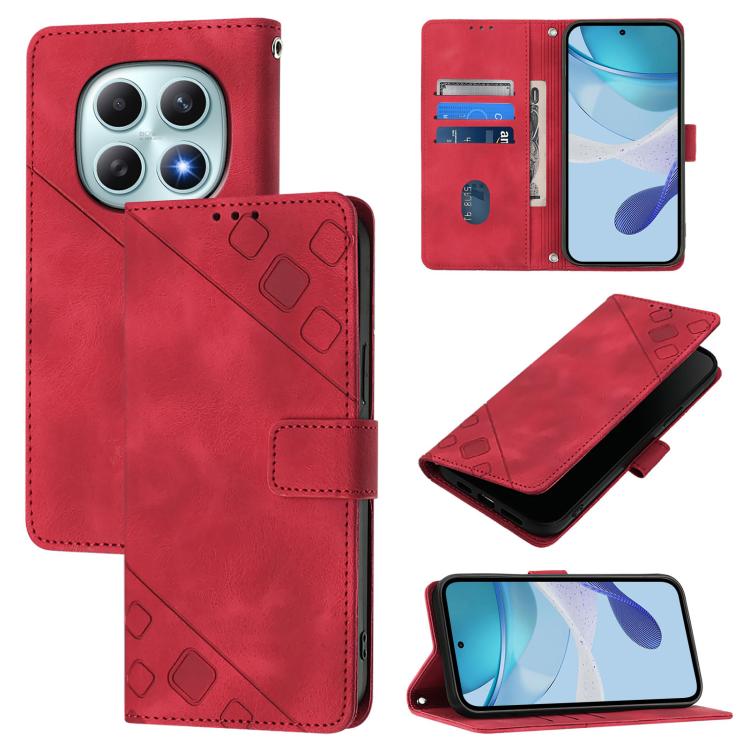 Skin-feel Embossed Leather Phone Case, For Redmi K90 Max 5G, For Redmi A7 Pro 5G 171mm / Poco C81, For Redmi 15a 5G Global, For Redmi A5 4G 171.7mm / Poco C71 4G, For Redmi Turbo 5 5G Global / Poco X8 Pro, For Redmi Note 15 Pro+ 5G Global 163.3mm      ...