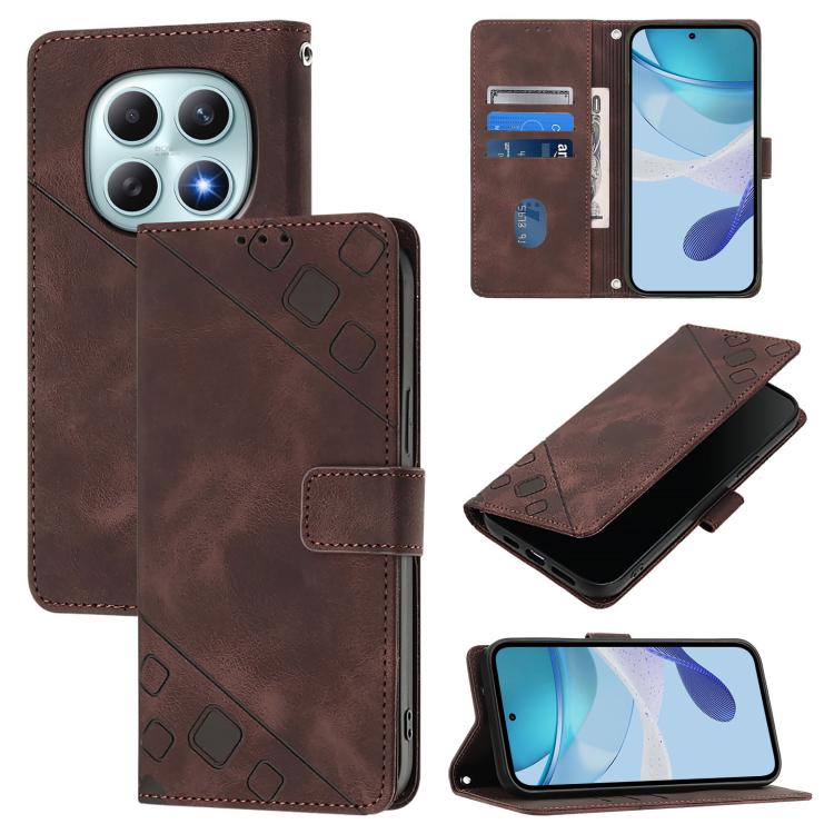 Skin-feel Embossed Leather Phone Case, For Redmi K90 Max 5G, For Redmi A7 Pro 5G 171mm / Poco C81, For Redmi 15a 5G Global, For Redmi A5 4G 171.7mm / Poco C71 4G, For Redmi Turbo 5 5G Global / Poco X8 Pro, For Redmi Note 15 Pro+ 5G Global 163.3mm      ...
