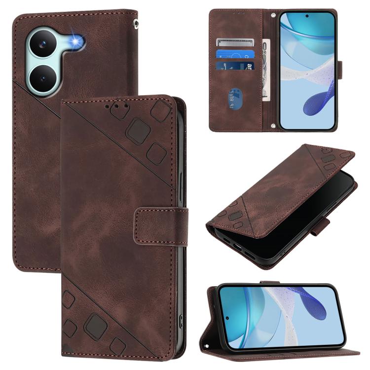 Skin-feel Embossed Leather Phone Case, For Redmi K90 Max 5G, For Redmi A7 Pro 5G 171mm / Poco C81, For Redmi 15a 5G Global, For Redmi A5 4G 171.7mm / Poco C71 4G, For Redmi Turbo 5 5G Global / Poco X8 Pro, For Redmi Note 15 Pro+ 5G Global 163.3mm      ...