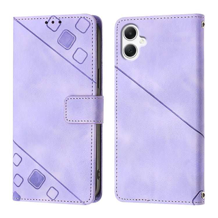 Skin-feel Embossed Leather Phone Case, For Samsung Galaxy A06 4G