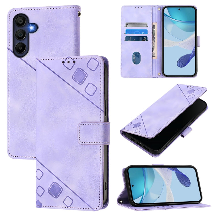 Skin-feel Embossed Leather Phone Case, For Samsung Galaxy A27 5G, For Samsung Galaxy A07 4G, For Samsung Galaxy A17 5G, For Samsung Galaxy A06 5G, For Samsung Galaxy A56 5G, For Samsung Galaxy A26 5G, For Samsung Galaxy A16 4G, For Samsung Galaxy A16 5G