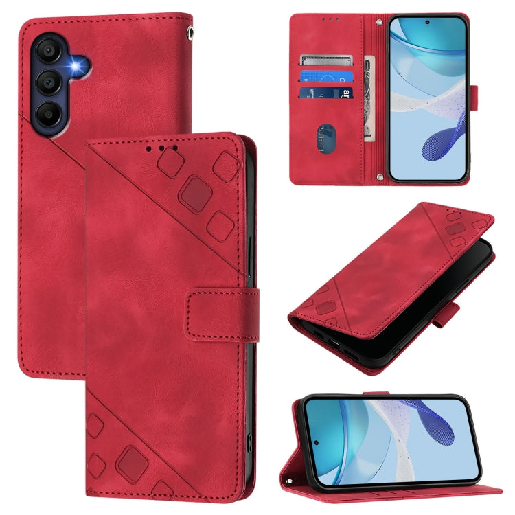 Skin-feel Embossed Leather Phone Case, For Samsung Galaxy A27 5G, For Samsung Galaxy A07 4G, For Samsung Galaxy A17 5G, For Samsung Galaxy A06 5G, For Samsung Galaxy A56 5G, For Samsung Galaxy A26 5G, For Samsung Galaxy A16 4G, For Samsung Galaxy A16 5G
