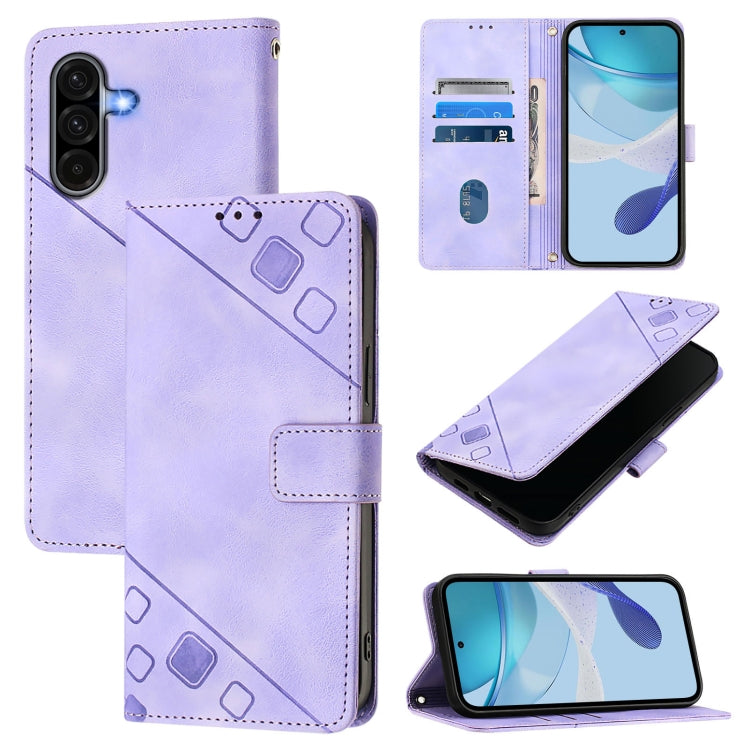 Skin-feel Embossed Leather Phone Case, For Samsung Galaxy A27 5G, For Samsung Galaxy A07 4G, For Samsung Galaxy A17 5G, For Samsung Galaxy A06 5G, For Samsung Galaxy A56 5G, For Samsung Galaxy A26 5G, For Samsung Galaxy A16 4G, For Samsung Galaxy A16 5G