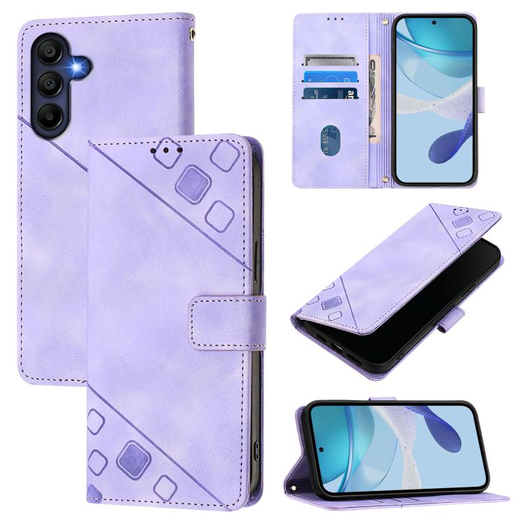 Skin-feel Embossed Leather Phone Case, For Samsung Galaxy A27 5G, For Samsung Galaxy A07 4G, For Samsung Galaxy A17 5G, For Samsung Galaxy A06 5G, For Samsung Galaxy A56 5G, For Samsung Galaxy A26 5G, For Samsung Galaxy A16 4G, For Samsung Galaxy A16 5G