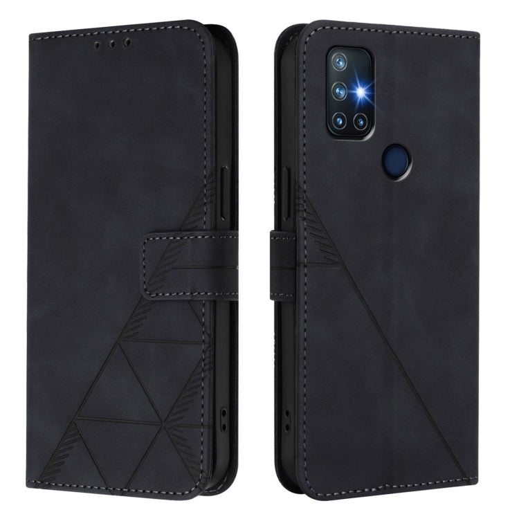 Crossbody 3D Embossed Flip Leather Phone Case, For OnePlus Nord N10 5G