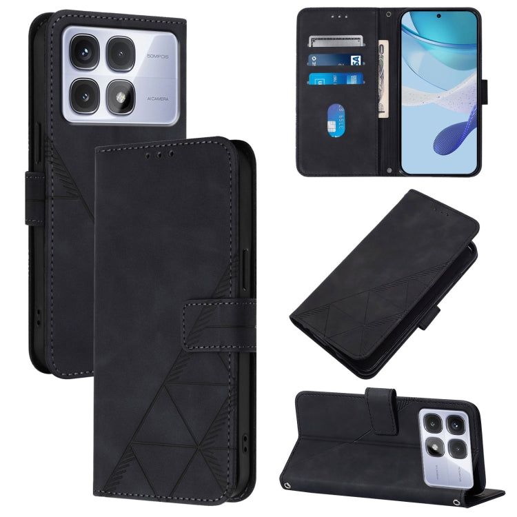 Crossbody 3D Embossed Flip Leather Phone Case, For Redmi K80 / K80 Pro, For Redmi Note 14 Pro 4G, For Redmi Note 14 4G 163.25mm, For Redmi K70 Ultra 5G Global, For Redmi 13 4G / Note 13R