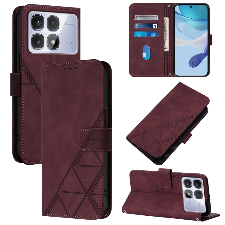 Crossbody 3D Embossed Flip Leather Phone Case, For Redmi K80 / K80 Pro, For Redmi Note 14 Pro 4G, For Redmi Note 14 4G 163.25mm, For Redmi K70 Ultra 5G Global, For Redmi 13 4G / Note 13R