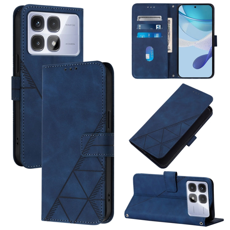 Crossbody 3D Embossed Flip Leather Phone Case, For Redmi K80 / K80 Pro, For Redmi Note 14 Pro 4G, For Redmi Note 14 4G 163.25mm, For Redmi K70 Ultra 5G Global, For Redmi 13 4G / Note 13R