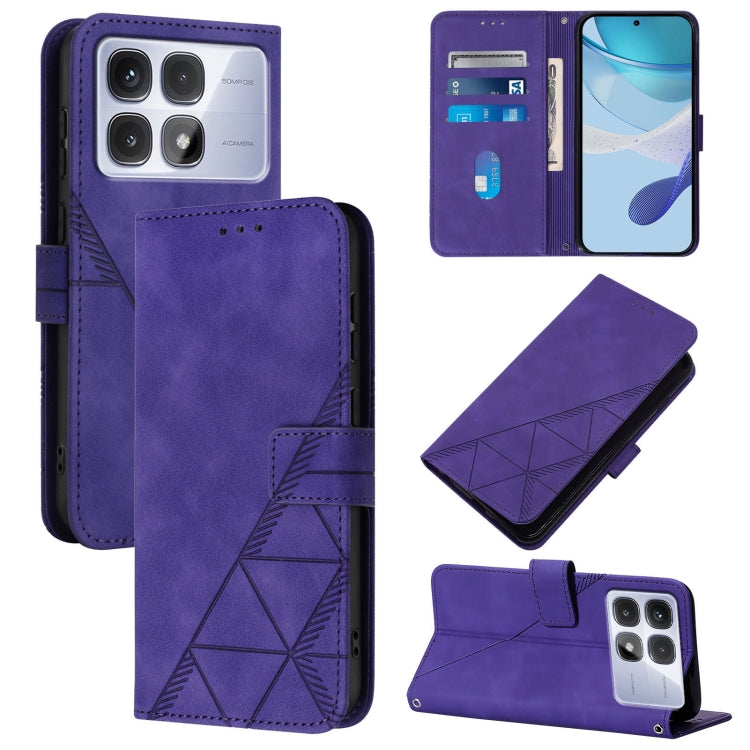 Crossbody 3D Embossed Flip Leather Phone Case, For Redmi K80 / K80 Pro, For Redmi Note 14 Pro 4G, For Redmi Note 14 4G 163.25mm, For Redmi K70 Ultra 5G Global, For Redmi 13 4G / Note 13R