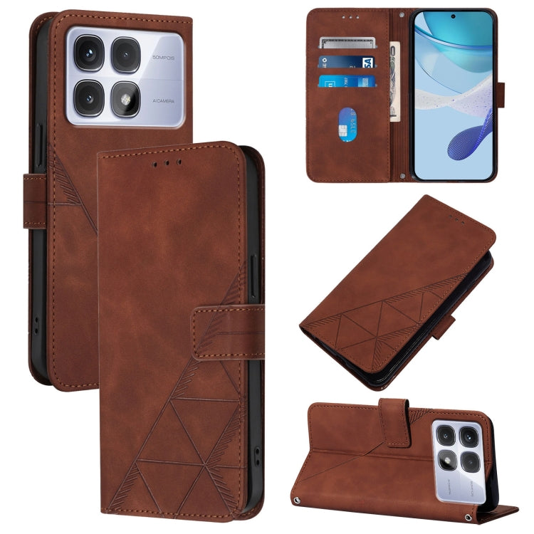 Crossbody 3D Embossed Flip Leather Phone Case, For Redmi K80 / K80 Pro, For Redmi Note 14 Pro 4G, For Redmi Note 14 4G 163.25mm, For Redmi K70 Ultra 5G Global, For Redmi 13 4G / Note 13R