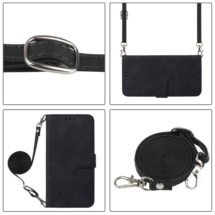 Crossbody 3D Embossed Flip Leather Phone Case, For Redmi 13 4G / Note 13R