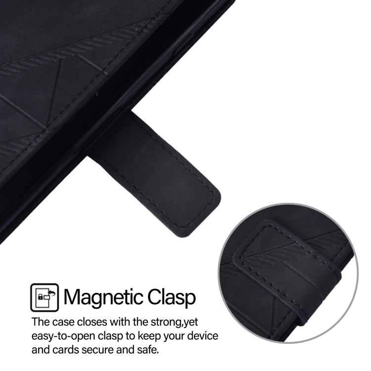 Crossbody 3D Embossed Flip Leather Phone Case, For Redmi 13 4G / Note 13R