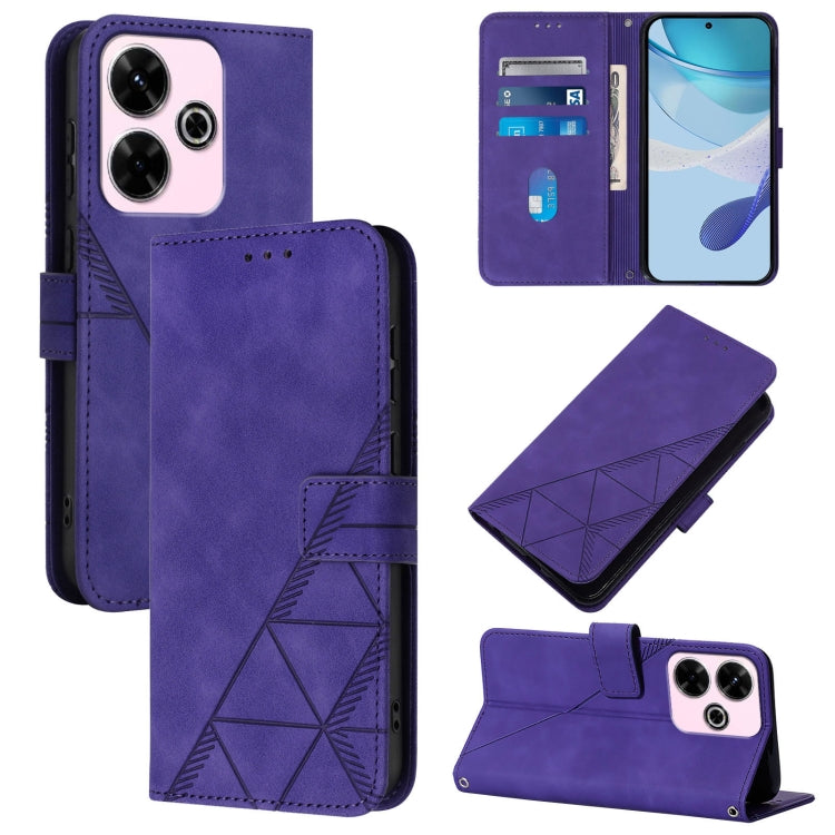 Crossbody 3D Embossed Flip Leather Phone Case, For Redmi K80 / K80 Pro, For Redmi Note 14 Pro 4G, For Redmi Note 14 4G 163.25mm, For Redmi K70 Ultra 5G Global, For Redmi 13 4G / Note 13R