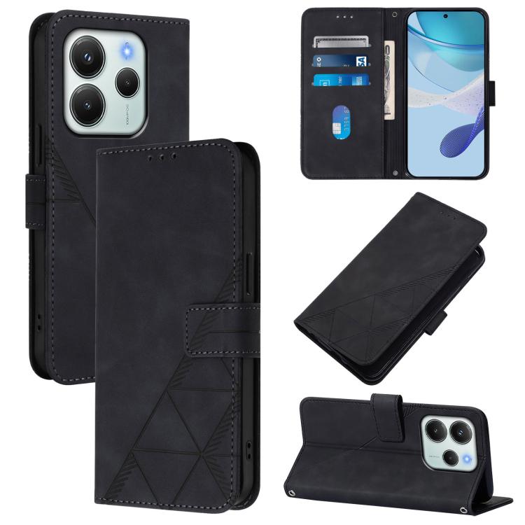 Crossbody 3D Embossed Flip Leather Phone Case, For Redmi 15 5G Global / 15 4G SEA 169.5mm, For Redmi 15 5G / 4G EU 171mm, For Redmi 13X 4G / 13 4G Global, For Redmi K80 5G / K80 Pro 5G, For Redmi Note 14 4G EU 164.84mm, For Redmi Note 14 Pro 5G Global ...