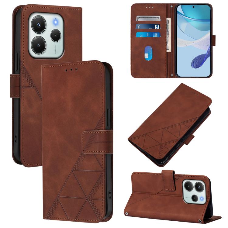 Crossbody 3D Embossed Flip Leather Phone Case, For Redmi 15 5G Global / 15 4G SEA 169.5mm, For Redmi 15 5G / 4G EU 171mm, For Redmi 13X 4G / 13 4G Global, For Redmi K80 5G / K80 Pro 5G, For Redmi Note 14 4G EU 164.84mm, For Redmi Note 14 Pro 5G Global ...