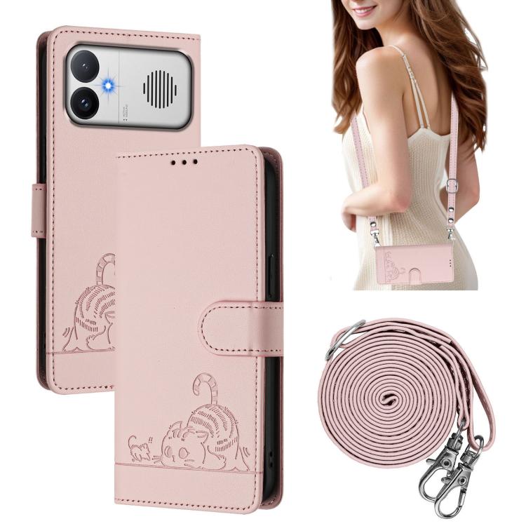 Cat Rat Embossed Pattern RFID Leather Phone Case with Lanyard, For Redmi K90 Max 5G, For Redmi A7 Pro 171mm / Poco C85x 5G, For Redmi 15a 5G Global, For Redmi A5 4G 171.7mm / Poco C71 4G, For Redmi Turbo 5 Max / Poco X8 Pro Max                         ...