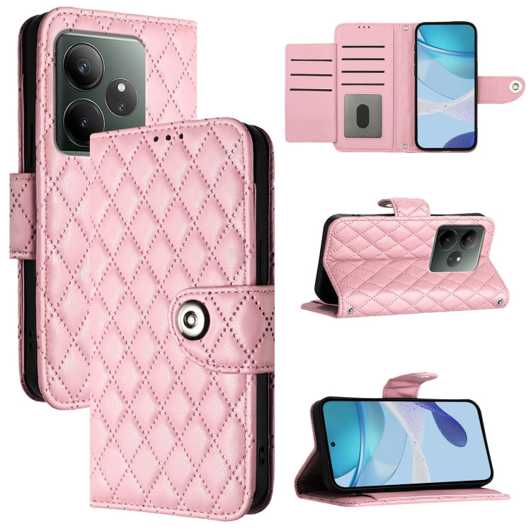 Rhombic Texture Flip Leather Phone Case with Lanyard, For Realme 14 5G Global / P3 5G India, For Realme 14 Pro+ 5G, For Realme 14 Pro 5G, For Realme GT 7 Pro 5G, For Realme 13 Pro / 13 Pro+ 5G, For Realme GT 6 5G Global, For Realme GT 6T 5G Global     ...