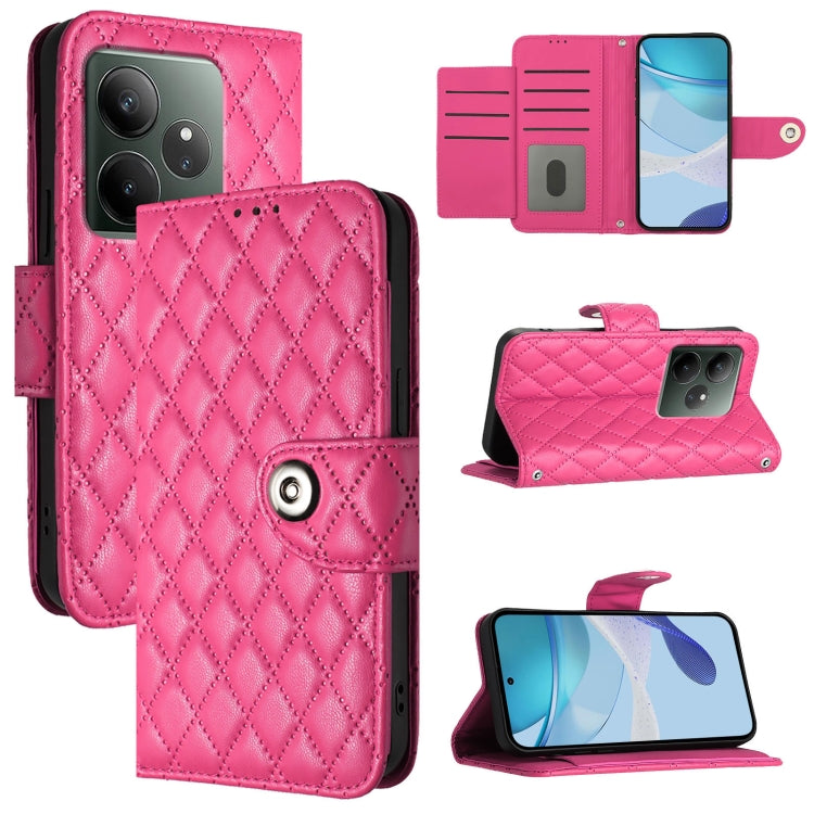 Rhombic Texture Flip Leather Phone Case with Lanyard, For Realme 14 5G Global / P3 5G India, For Realme 14 Pro+ 5G, For Realme 14 Pro 5G, For Realme GT 7 Pro 5G, For Realme 13 Pro / 13 Pro+ 5G, For Realme GT 6 5G Global, For Realme GT 6T 5G Global     ...