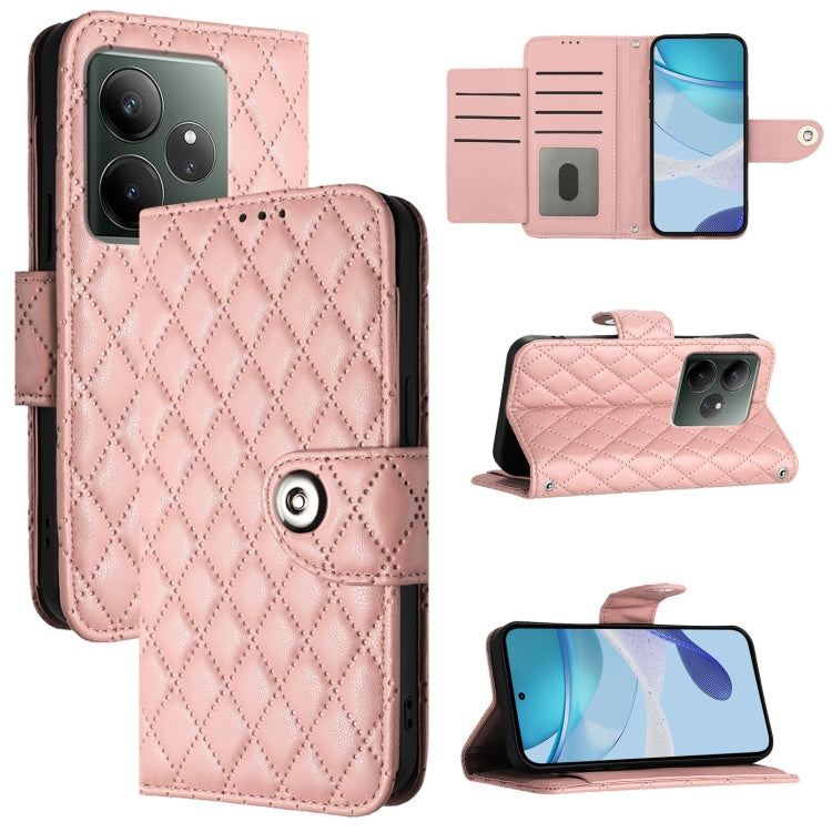 Rhombic Texture Flip Leather Phone Case with Lanyard, For Realme 14 5G Global / P3 5G India, For Realme 14 Pro+ 5G, For Realme 14 Pro 5G, For Realme GT 7 Pro 5G, For Realme 13 Pro / 13 Pro+ 5G, For Realme GT 6 5G Global, For Realme GT 6T 5G Global     ...