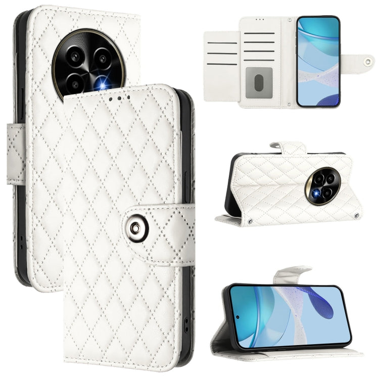 Rhombic Texture Flip Leather Phone Case with Lanyard, For Realme 14 5G Global / P3 5G India, For Realme 14 Pro+ 5G, For Realme 14 Pro 5G, For Realme GT 7 Pro 5G, For Realme 13 Pro / 13 Pro+ 5G, For Realme GT 6 5G Global, For Realme GT 6T 5G Global     ...
