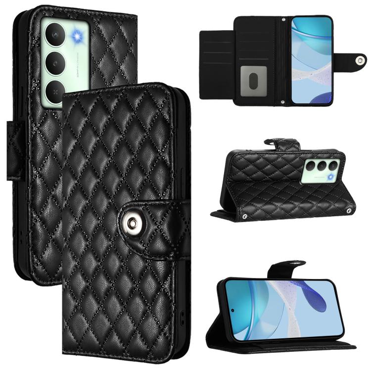 Rhombic Texture Flip Leather Phone Case with Lanyard, For Realme P4 5G, For Realme 15T 5G Global, For Realme C71 4G India, For Realme 15 / 15 Pro 5G Global, For Realme C71 4G Global, For Realme Neo7 Turbo 5G, For Realme V70 / 14x Global / C75 5G       ...