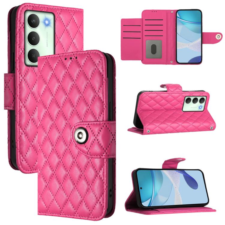 Rhombic Texture Flip Leather Phone Case with Lanyard, For Realme P4 5G, For Realme 15T 5G Global, For Realme C71 4G India, For Realme 15 / 15 Pro 5G Global, For Realme C71 4G Global, For Realme Neo7 Turbo 5G, For Realme V70 / 14x Global / C75 5G       ...